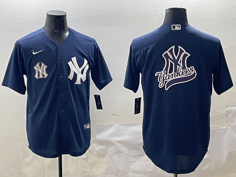 Men New York Yankees Blank Black Game 2025 Nike MLB Jersey style 9